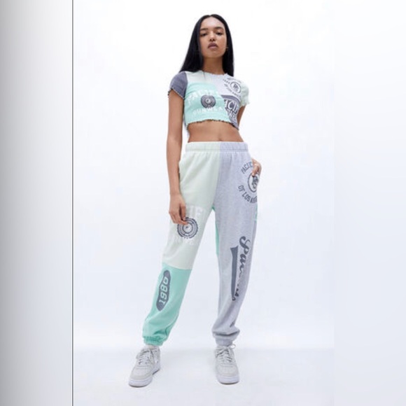PacSun Pants - 🖤PACSUN LOS ANGELES GREEN-GREY SPLICED JOGGERS SIZE XS🖤
